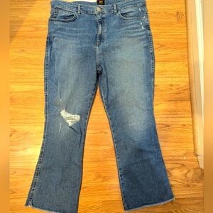 Women's Distressed Blue Jeans